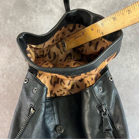 Aimee Kestenberg Backpack Black Pebbled Leather Designer Hobo Bag **See Desc** - Picture 6 of 16